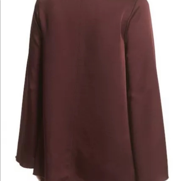 Elizabeth And James silky navy high low blouse LG - Picture 5 of 10